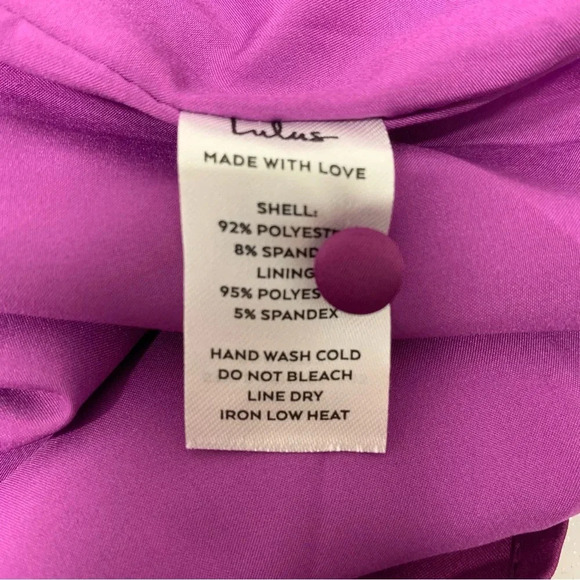 Lulus Mini Dress XS Purple  Faux Wrap Satin Sheath Sleeveless Fairy Whimsy NEW‎ - Picture 10 of 11